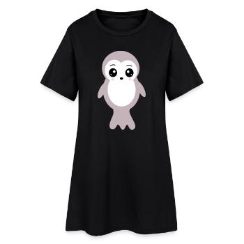 Kawaii Seal Seals Seals Seals Animals Kawaii - Women’s T-Shirt Dress - black - Front
