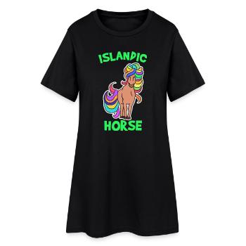 Cheval Amour Poney Chevaux islandais Poney islandais Dicton - Robe T-shirt Femme - noir - Devant