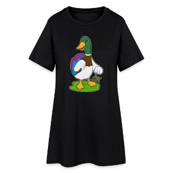Randonnée à dos pour randonneurs canards - Robe T-shirt Femme - noir - Devant