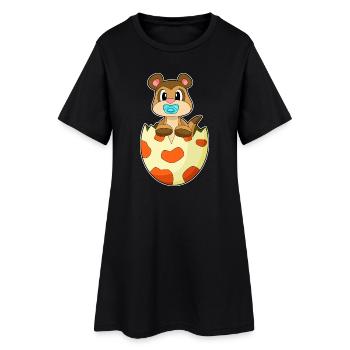 Meerkat pacifier - Women’s T-Shirt Dress - black - Front