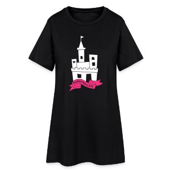 Burgfräulein Prinzessin Burg Schloss Märchen Illu - Frauen T-Shirt-Kleid - Schwarz - Vorne