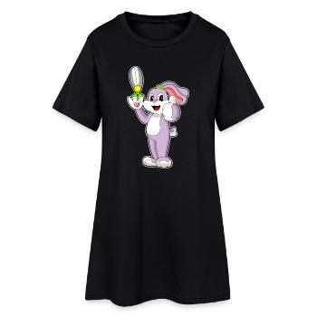 Ciseaux de coiffeur lapin - Robe T-shirt Femme - noir - Devant