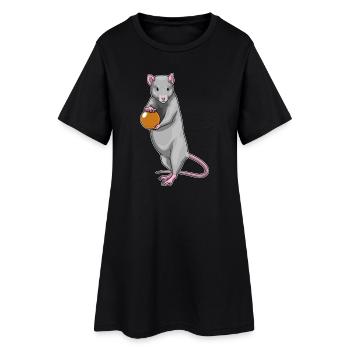 Rat Bowling Boule de bowling - Robe T-shirt Femme - noir - Devant