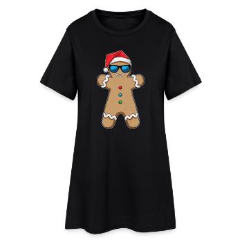Lunettes de soleil de Noël Gingerbread Man - Robe T-shirt Femme - noir - Devant