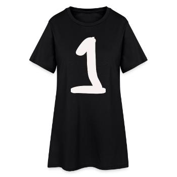 1. 1 year. 1st ANNIVERSARY. 1 YEAR ANNIVERSARY - Women’s T-Shirt Dress - black - Front