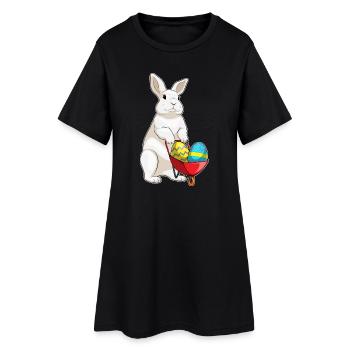 Œufs de Pâques de Bunny - Robe T-shirt Femme - noir - Devant