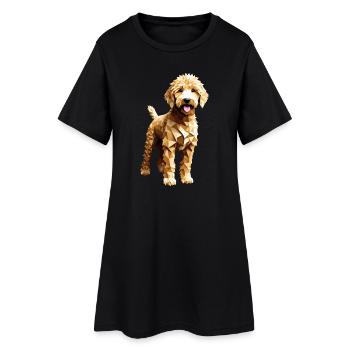 Goldendoodle Golden Doodle Chien Géométrique - Robe T-shirt Femme - noir - Devant