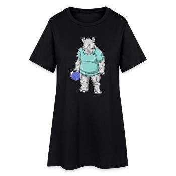 Rhino Bowling Boule de bowling - Robe T-shirt Femme - noir - Devant