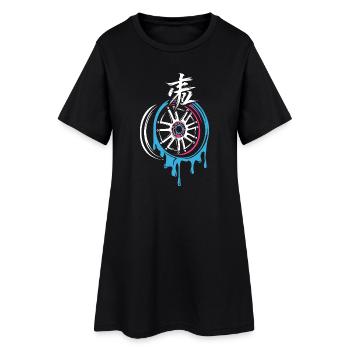 Jante JDM fondante avec kanji – style d’accord - Robe T-shirt Femme - noir - Devant