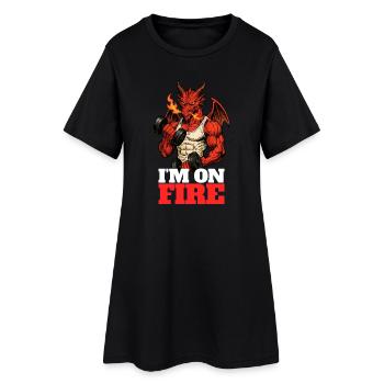 I'M ON FIRE - Humour Gamer - Robe T-shirt Femme - noir - Devant