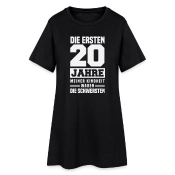 Funny 20th Birthday Gift - Women’s T-Shirt Dress - black - Front
