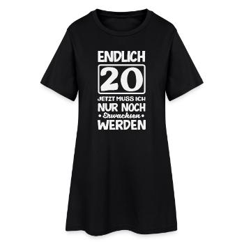 Funny 20th Birthday Gift - Women’s T-Shirt Dress - black - Front