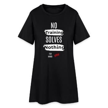 Message inspirant Aucune formation ne résout rien - Robe T-shirt Femme - noir - Devant