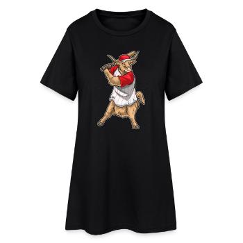 Highland Cattle Baseball Bâton de Baseball - Robe T-shirt Femme - noir - Devant