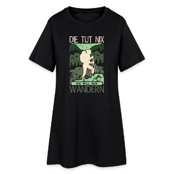 Dictons de randonnée Hiker Tenues de randonnée - Robe T-shirt Femme - noir - Devant