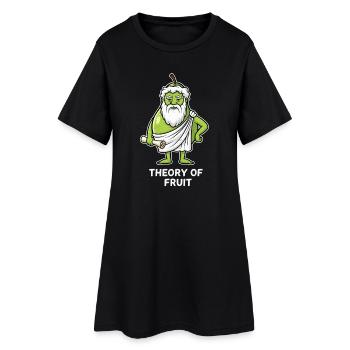 Théorie des fruits : Philosophe Vert Pear - Robe T-shirt Femme - noir - Devant