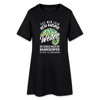 Neither patience nor crayons – sarcasm - Women’s T-Shirt Dress - black - Front
