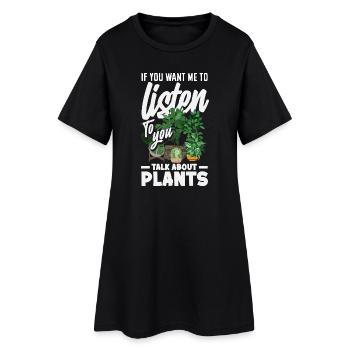 Cadeaux pour les jardins et les amoureux des plantes - Robe T-shirt Femme - noir - Devant