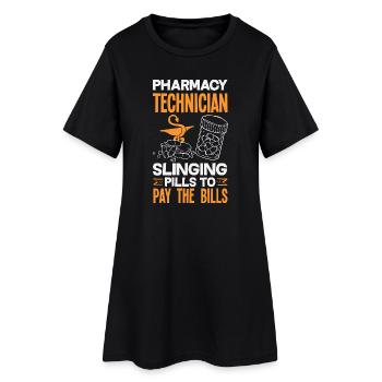 Apotheker Pharmazeutisch-technischer - Frauen T-Shirt-Kleid - Schwarz - Vorne
