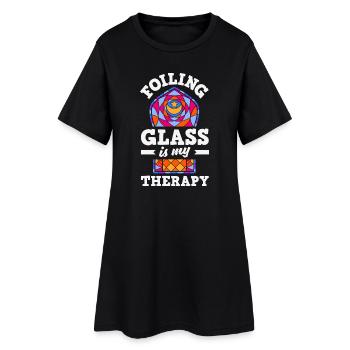 Art du vitrail Artiste du vitrail - Robe T-shirt Femme - noir - Devant