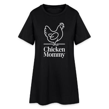 Chicken Mommy Hühner Mom Bäuerin Muttertag Huhn - Frauen T-Shirt-Kleid - Schwarz - Vorne