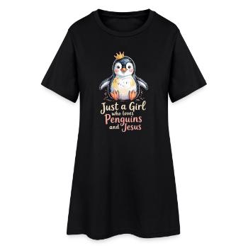 Royal Penguin : Amour pour Jésus - Robe T-shirt Femme - noir - Devant