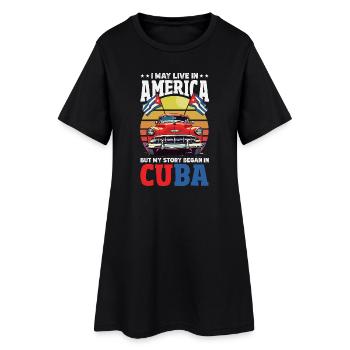 Cuba Pride & Home - Design du drapeau de Cuba - Robe T-shirt Femme - noir - Devant