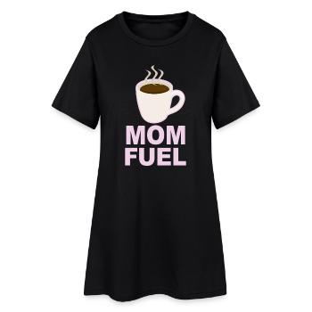 Mom Fuel – Design de maman alimenté par le café - Robe T-shirt Femme - noir - Devant