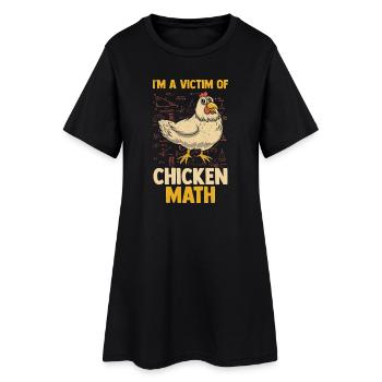 Fermier Coq, Volaille, Poulet Math, poulet - Robe T-shirt Femme - noir - Devant