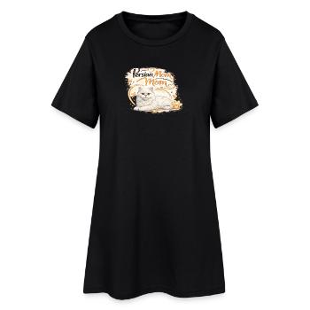 Cœur de maman perse de chat - Robe T-shirt Femme - noir - Devant
