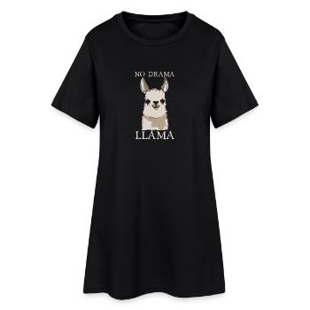 Non Llama Drama - Robe T-shirt Femme - noir - Devant