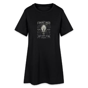 Thomas Edisons genialer Spruch. - Frauen T-Shirt-Kleid - Schwarz - Vorne
