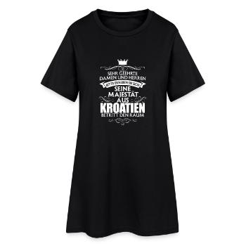 KROATIEN - Majestät - Frauen T-Shirt-Kleid - Schwarz - Vorne