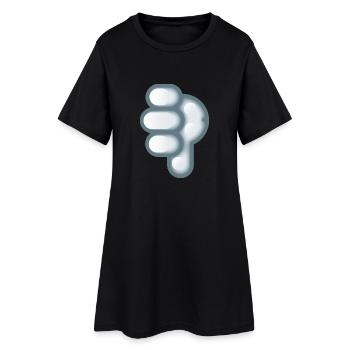 Smiley Hand Signal Down - Robe T-shirt Femme - noir - Devant