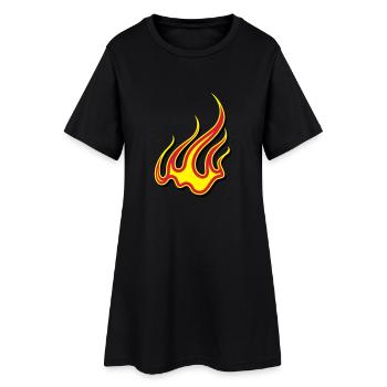 Feu art flammes - Robe T-shirt Femme - noir - Devant