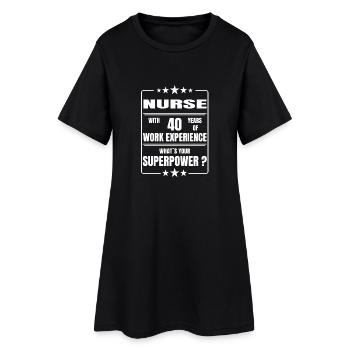 NURSE 40 YEARS OF WORK EXPERIENCE - Frauen T-Shirt-Kleid - Schwarz - Vorne
