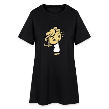 Enfant petite fille - Robe T-shirt Femme - noir - Devant
