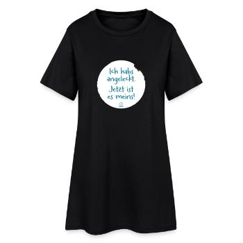 Ich habs angeleckt. Jetzt ist es meins. - Frauen T-Shirt-Kleid - Schwarz - Vorne