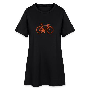 vélo, beachcruiser, vélo de course - Robe T-shirt Femme - noir - Devant