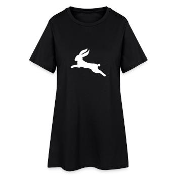 Lièvre - Robe T-shirt Femme - noir - Devant