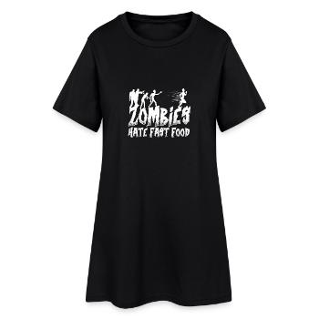 Zombies Zombie Fast Food lusitg - Women’s T-Shirt Dress - black - Front