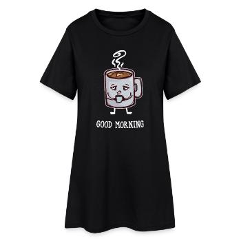 Coffee lovers Breakfast Coffee Drink saying - Women’s T-Shirt Dress - black - Front