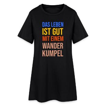Wandern Statement Bergwanderung Wanderer Klettern - Frauen T-Shirt-Kleid - Schwarz - Vorne