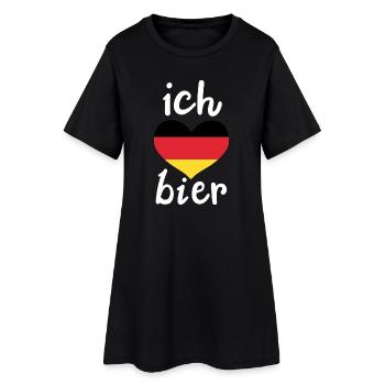 Deutschland Bierliebhaber - Frauen T-Shirt-Kleid - Schwarz - Vorne