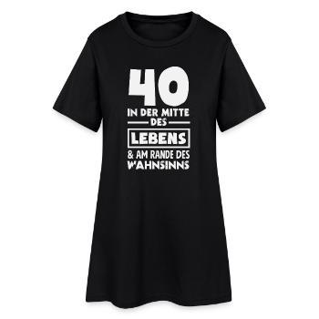 Funny 40th Birthday Gift Birthday Shirt - Women’s T-Shirt Dress - black - Front