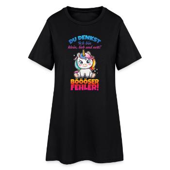 Unicorn Small Sweet and Nice - Women’s T-Shirt Dress - black - Front