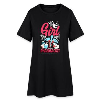 Apotheker Pharmazeutisch-technischer - Frauen T-Shirt-Kleid - Schwarz - Vorne