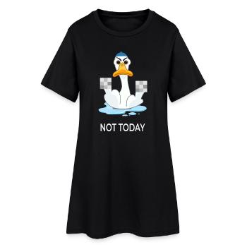 Pas aujourd’hui – Humeur de canard drôle - Robe T-shirt Femme - noir - Devant