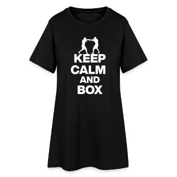 RESTE CALME ET BOXE, PUISSANCE DE COMBATTANT ! MMA OKTAGON w - Robe T-shirt Femme - noir - Devant