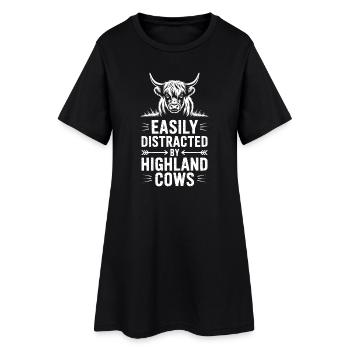 Dictions des Highlands écossais sur les bovins : cadeau amusant - Robe T-shirt Femme - noir - Devant